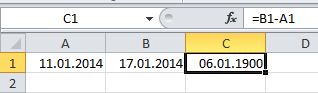 Als Datum (ungewollt) formatiertes Ergebnis