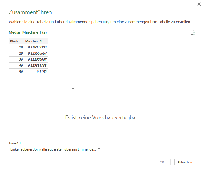 Der 1. Schritt für das Zusammenführen von Daten