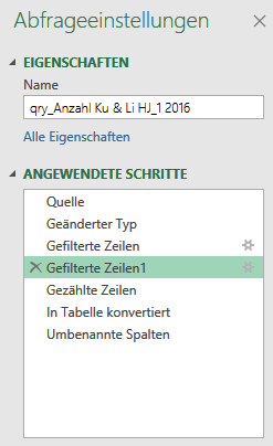 So wählen Sie einen Zwischenschritt aus